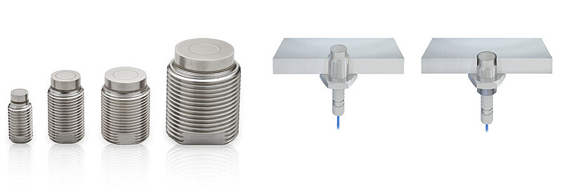 Capteurs cylindriques avec filetage et douille