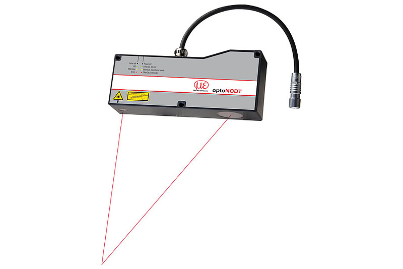 Capteurs laser avec plage de mesure réduite et grand écartement de base