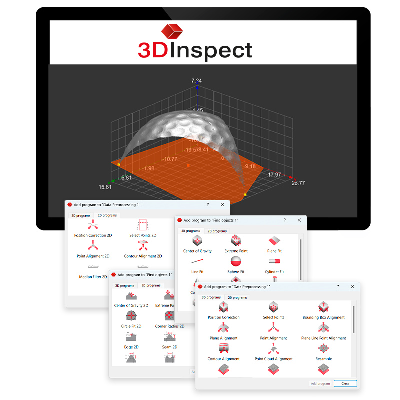 Logiciel 3DInspect Capteurs 3D