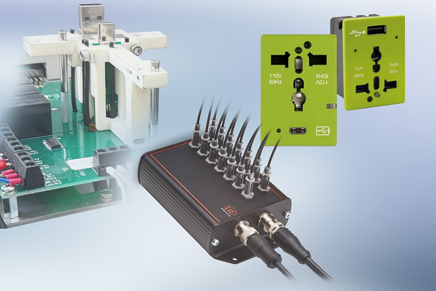 LED-Prüfung von Ladestationen in Flugzeugkabinen
